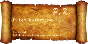 Pulcz Krisztina névjegykártya